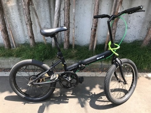 折り畳み自転車 マットブラック 20インチ カスタム 新品タイヤ