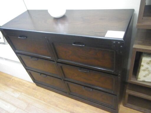 三丸家具工芸 民芸キャビネット W120 H100 D45【モノ市場東浦店】41