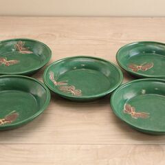 蝶模様　皿　 5枚組 和食器 (R2150wY)