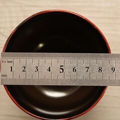 青柴園造　根來塗　小吸椀　茶懐石道具　5客セット　共箱 (R2154wY)