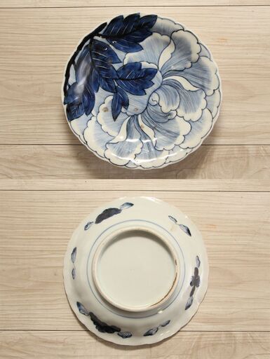 平戸窯　牡丹花銘々皿　5客セット (R2155wY) 平戸窯 牡丹花銘々皿 5客セット (R2155wY)