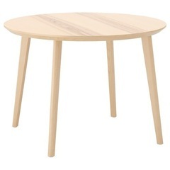 中古◆ ダイニングテーブル　IKEA LISABO リーサボー　丸　円