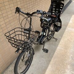 屋内保管 美品 電動自転車 20インチ 黒 2人乗り ヤマハ PAS Babby 子供