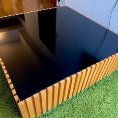 アルモニア　ガラステーブル (ローテーブル　ガラス天板)