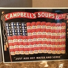 アメリカンプレート　Campbell soup柄