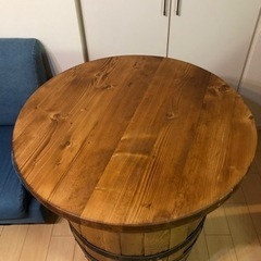 樽テーブル ウイスキー古樽 天板800φ 外寸630φ×H930mm ナチュラル アンティーク家具 おしゃれテーブル
