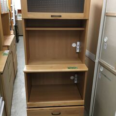 豊田木工　レンジ台　食器棚　おしゃれ　2分割　木製　幅70cm　アルダー材　ブラウン　堺市　石津 豊田木工 レンジ台 食器棚 おしゃれ 2分割 木製 幅70cm アルダー材