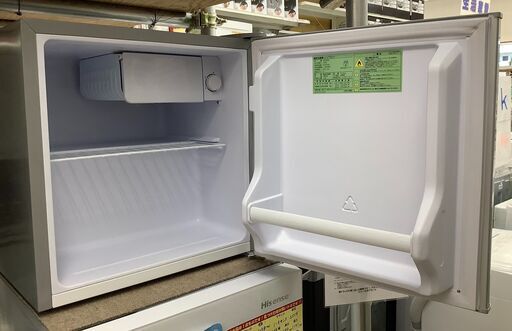 アズマ 1ドア冷蔵庫 46L MR-50B 2021年製 シルバー【ユーズド