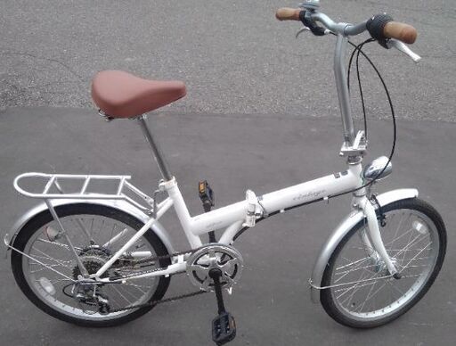 20インチ ? 中古 折り畳み 自転車 7980円 ?6段切替 ?オートライト 安心 