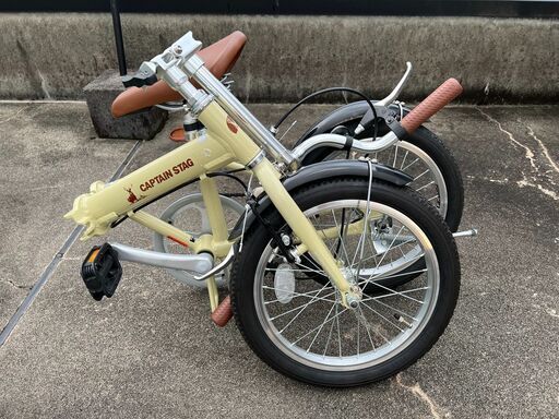 折りたたみ自転車　16インチ シングルギア（ラテ）