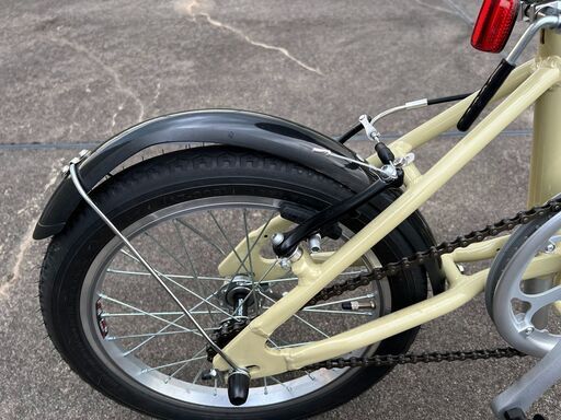 折りたたみ自転車 16インチ シングルギア（ラテ）