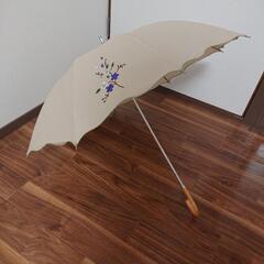 花の刺繍いりレトロ傘