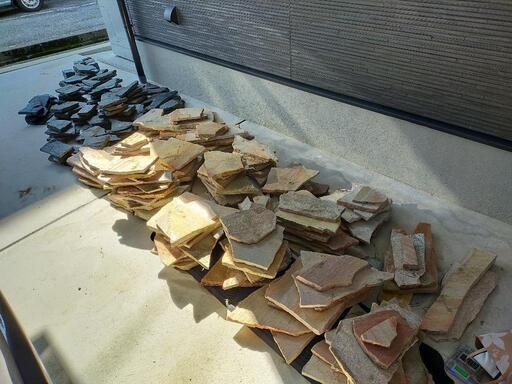 (引き渡し者決定)天然石　クォーツストーン　アルビノピンク＆ブラック　外構に！　(現金取引用) 引き渡し者決定)天然石 クォーツストーン アルビノピンク＆ブラック 外