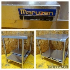 (708-0)マルゼン 炊飯台付き ステンレス 作業台 W800D600H800 炊飯台W420D520 中古 厨房 飲食店 店舗