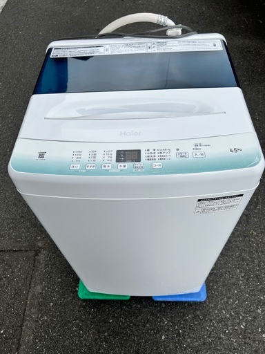 ￥12100(税込) Haier  全自動電気洗濯機　JW−U45HK 2022年製　4.5kg (6-2)