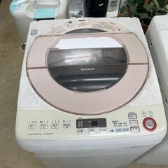 【中古】SHARP 洗濯機　ES-GV80R 中古 洗濯機 送風乾燥 シャープ Ag+イオン 8.0kg ES-GV80R-P