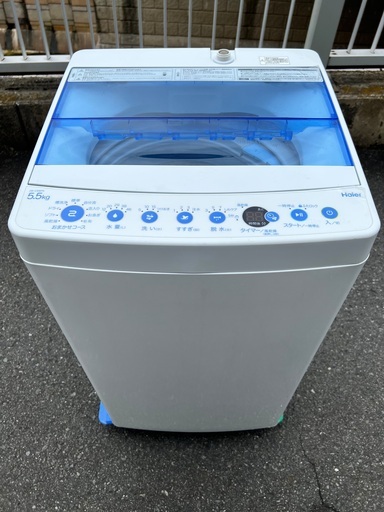 ￥11000(税込）Haier 全自動電気洗濯機　JW−C55FK 5.5 kg 2020年製　(6-4)