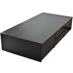 ?Sシングルベッド【デズモンド／ブラック色】 訳あり B品 アウトレット品 ※一部組立済み　定価：27,990円