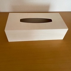 (未使用)木製ティッシュケース