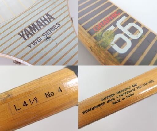 レトロ YAMAHA ウッドラケット YWG SERIES GRAPHIC 66 L 4 1/2 NO.4