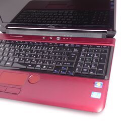 新品爆速SSD 15.6型 赤色 ノートPC 富士通 AH56/C 中古良品 第2世代