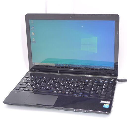 中古美品 保証付 15インチ NEC ノートパソコン PC-LS150MSB Celeron 4GB 750GB DVDマルチ 無線 Wi-Fi webカメラ Windows10 Office