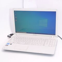 【ネット決済・配送可】15.6型 ホワイト ノートパソコン 東芝...
