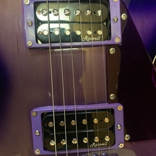 シースルー紫バースト レスポールタイプギター
