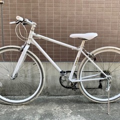 クロスバイク シマノ製6段変速 700×28c ホワイト