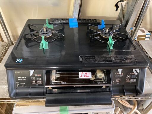 ☆中古￥10,800！【会員価格￥8,800】Paloma　2口ガスコンロ　家電　2014年製　PA-340WA-2R型　都市ガス　【BF188】