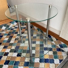 【ネット決済】ガラスサイドテーブル