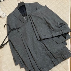 ストレッチスーツ　ズボン3本　グレー　洗濯可能　セット商品