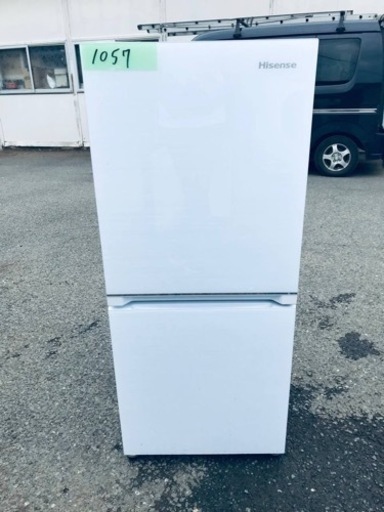 ①✨2020年製✨1057番 Hisense✨ノンフロン冷凍冷蔵庫✨HR-G13B-W‼️