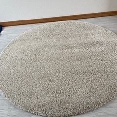 【取引先決定】IKEA おしゃれ円形カーペット　130cm