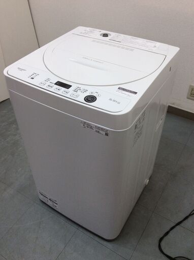 （5/19受渡済）YJT4695【SHARP/シャープ 5.5㎏洗濯機】美品 2020年製 ES-GE5E 家電 洗濯 簡易乾燥付