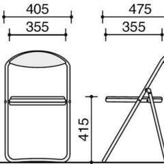 【未使用】コクヨ　パイプ椅子（4脚1組）