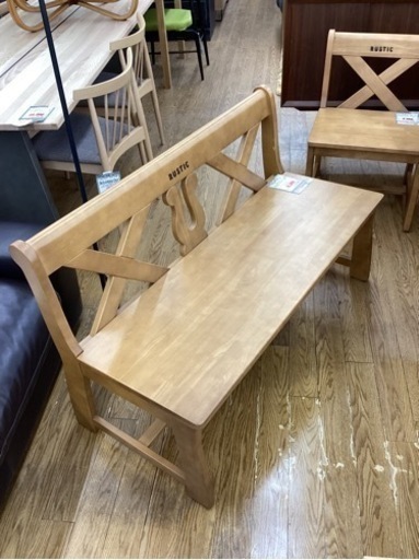 KF-105【新入荷　リサイクル品】カリモク家具　RUSTIC ベンチ　ナチュラル