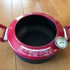 決まりました！新品未使用　温度計付き天ぷら鍋　深型