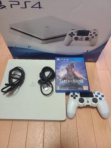 【受け渡し済】SONY PS4  CUH-2200A 500GB プレイステーション4 ホワイト 外箱あり ＪＲ札沼線 篠路駅