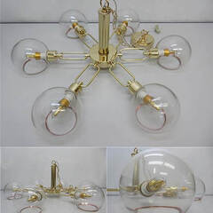 ss3673　シーリングライト　ゴールド　6灯　LED　輸入雑貨　照明器具　天井照明　吊り下げ　ランプ　シャンデリア