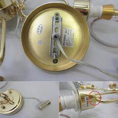 ss3673　シーリングライト　ゴールド　6灯　LED　輸入雑貨　照明器具　天井照明　吊り下げ　ランプ　シャンデリア