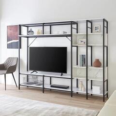 ☆展示品の壁面テレビ台 飾り棚付き 幅228cm 定価49990円?自社配送時 