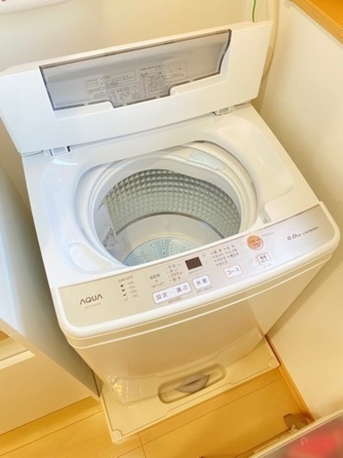 【お譲り先決定済】 AQUA 2021年製 全自動洗濯機 家庭用(6.0㎏)