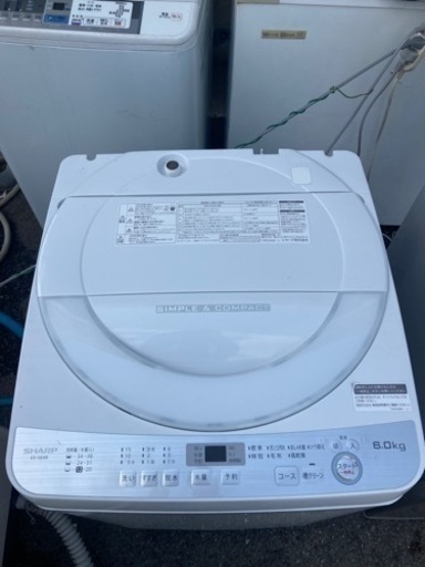 SHARP ES-GE6B-W [全自動洗濯機(6.0kg) ホワイト系] リサイクルショップ宮崎屋　佐土原店22.6.24F