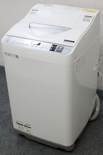 SHARP/シャープ 縦型洗濯乾燥機 洗濯5.5㎏/乾燥3.5㎏ 穴なし槽 節水 ES-TX5D-S 2020年製   中古家電 店頭引取歓迎 R6090)