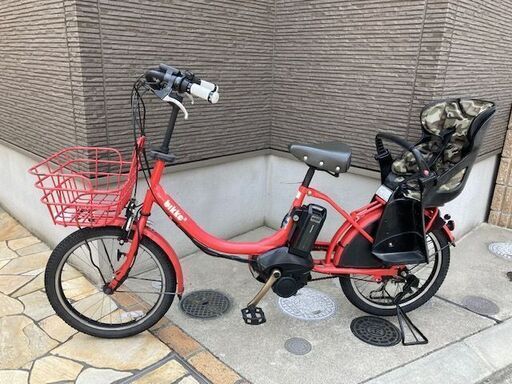 美車バッテリーほぼ新品！　8.7Ah　ブリヂストン　ビッケ　bikke　2016　電動自転車　３人乗り　子供乗せ　20インチ　624s6