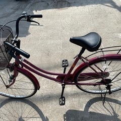 赤色自転車　26インチ　中古現状品