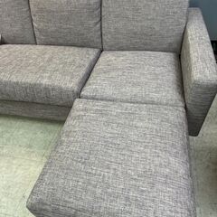 店頭販売中 オットマンつき ソファ グレー