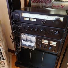 SANSUI 山水 オーディオラック アンプ スピーカーセット 1970年代