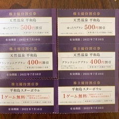 【ミニレター送料無料】天然温泉平和島割引券　ボーリング1G無料